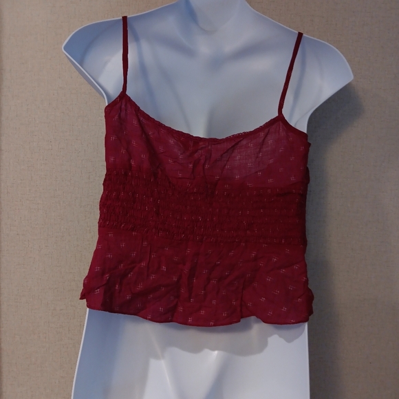 J. Crew Red Camisole with Button Detail - Picture 3 of 4